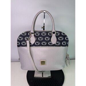 Dooney & Bourke  Penn State University PSU Gray Navy Blue Purse